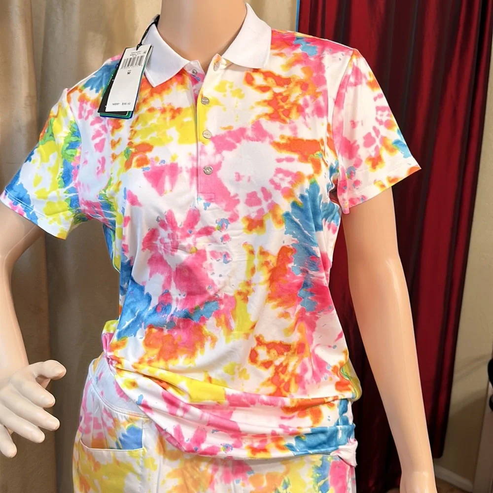 Ralph Lauren RLX Golf POLO & SKORT Sandy Lane Tie Dye SET - Picture 4 of 5